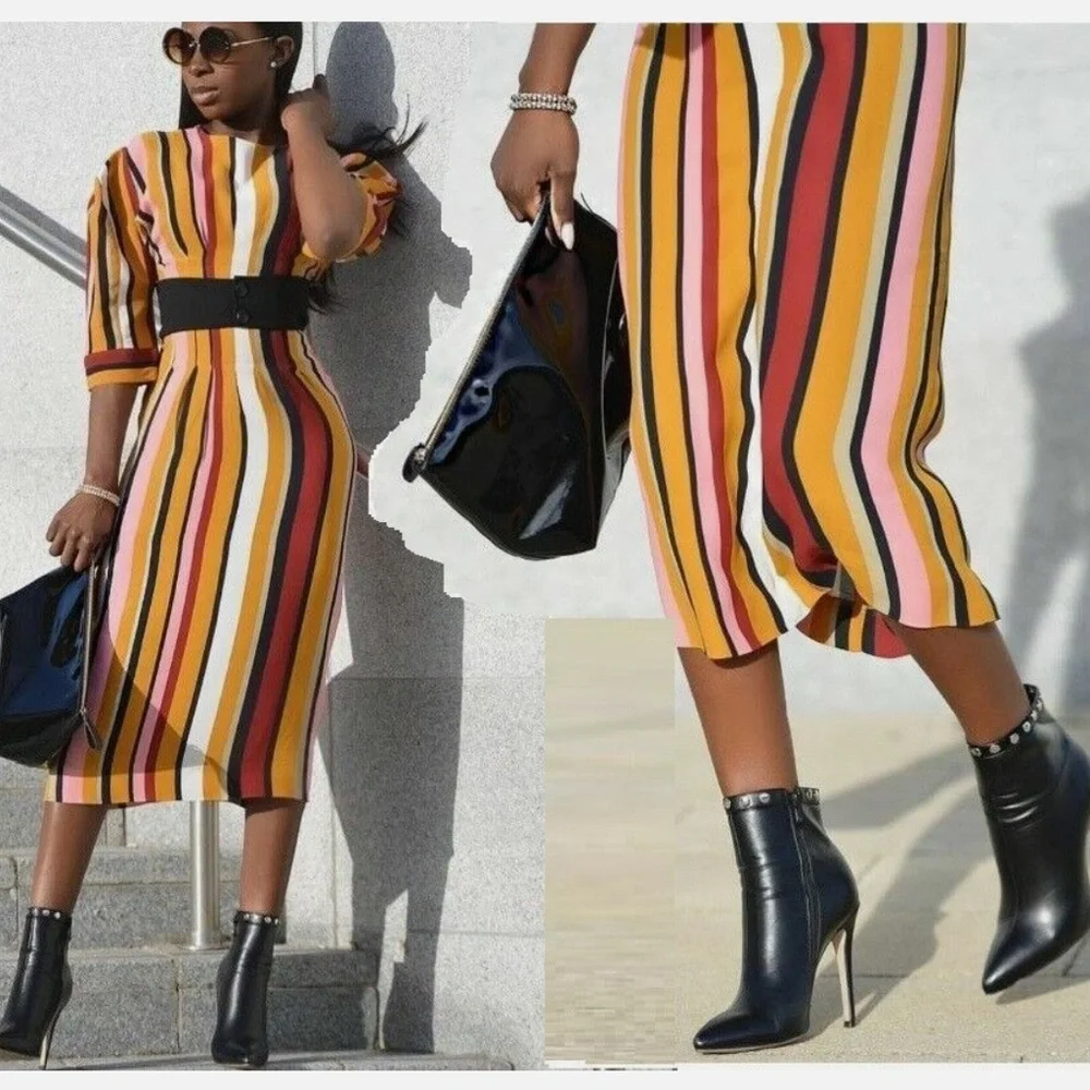 Zara Midi Striped Studio Dress - Picture 12 of 15